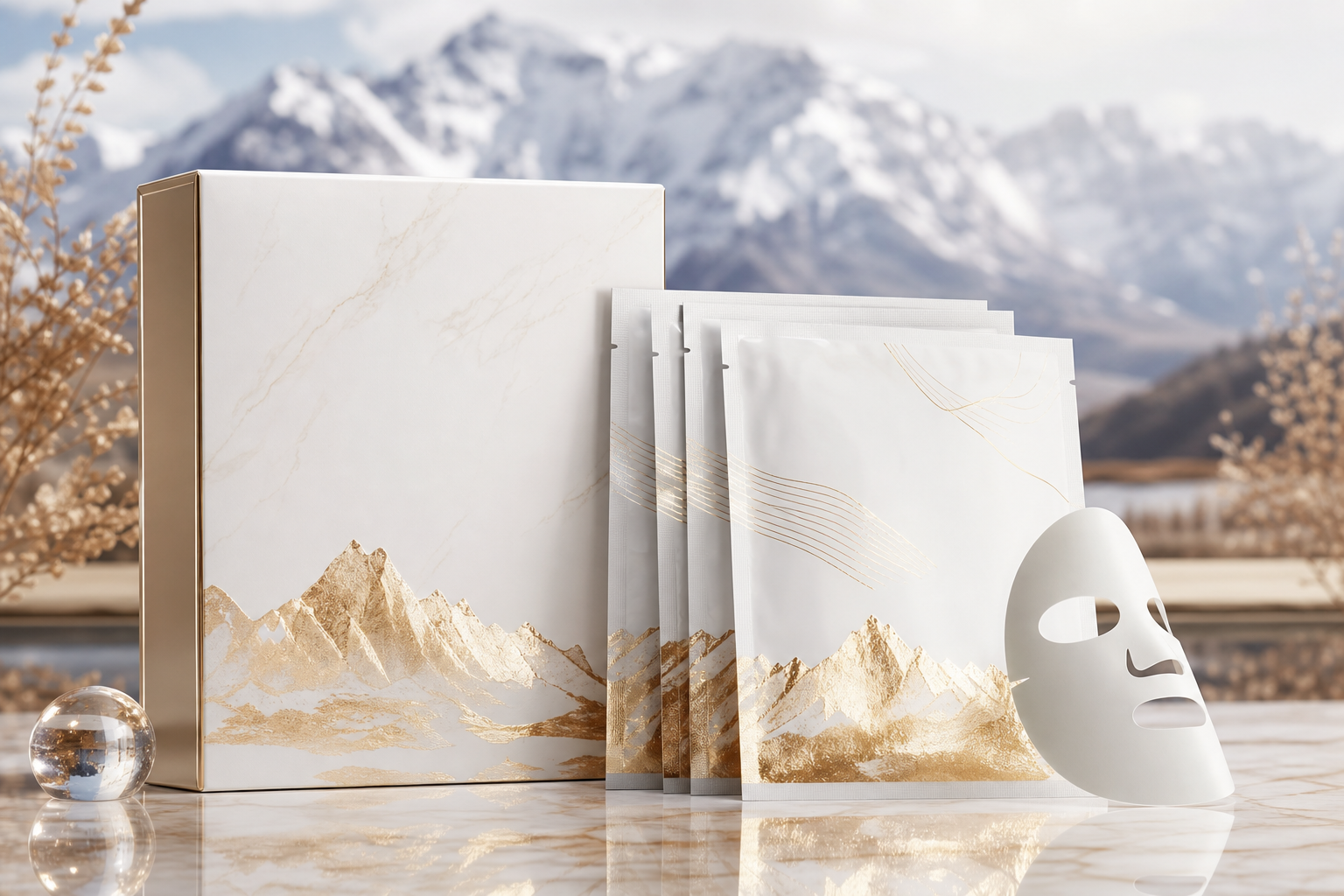 Andes Glow Máscara Facial — Empaque premium